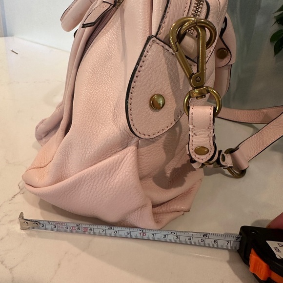 Pale pink leather satchel. EUC - Picture 3 of 6